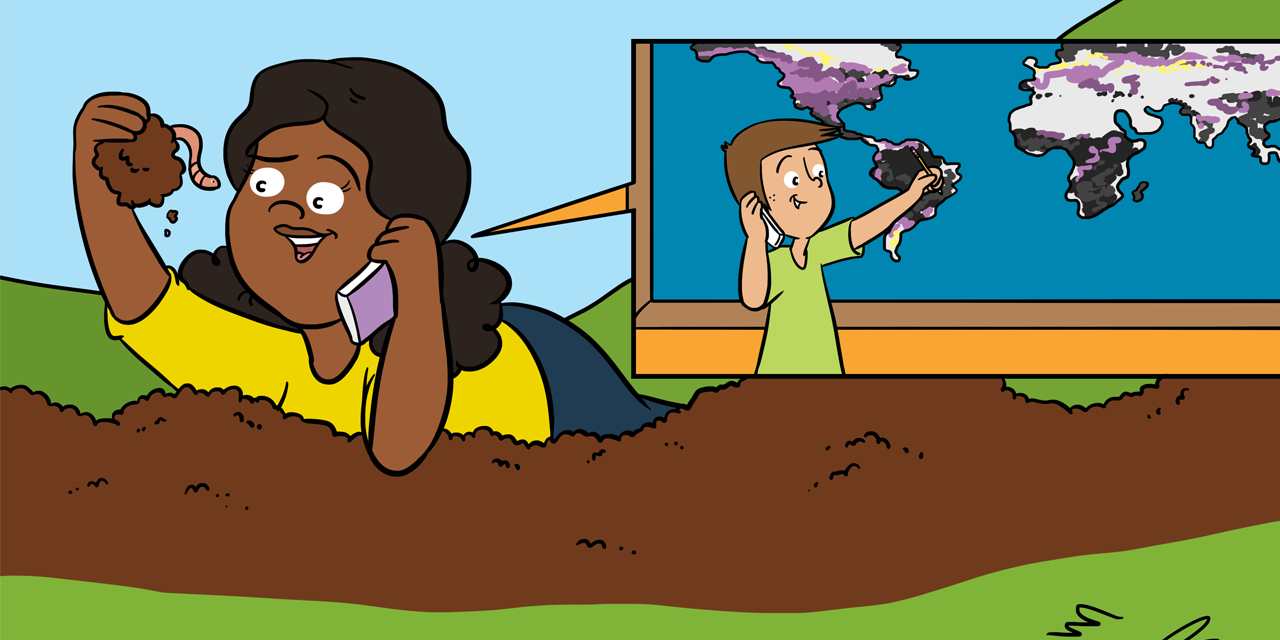 Earthworm close-up