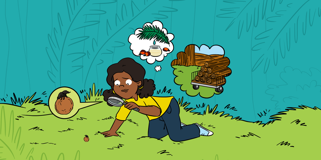 Soil creatures illustration